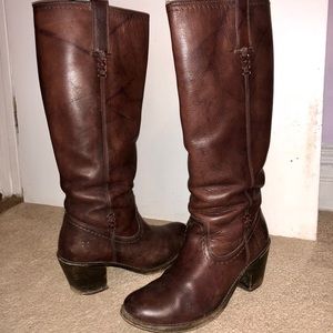 Frye Carmen “X” Stitch Boots